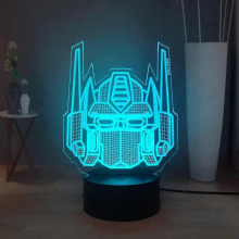 Transformers 3D Night Light, Optimus Prime 7 Colors LED Table Lamp, Remote Control Child Bedroom Night Lamp, Kids Boys Birthday Christmas Gift