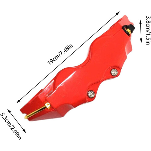 Car Brake Cover - Three-Dimensional Sturdy Design, Universal Wheel Hub Protector, Red, Model A 2