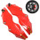 Car Brake Cover - Three-Dimensional Sturdy Design, Universal Wheel Hub Protector, Red, Model A 4