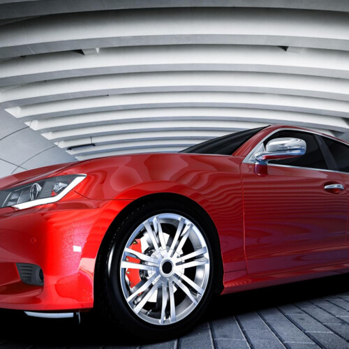 Car Brake Cover - Three-Dimensional Sturdy Design, Universal Wheel Hub Protector, Red, Model A 1