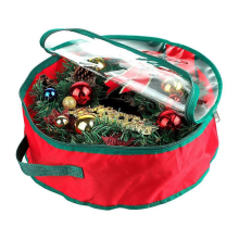 Christmas Wreath Storage Container with Handle Transparent Window Tear Resistant Fast
