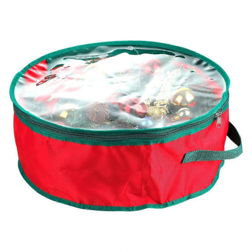 Christmas Wreath Storage Container with Handle Transparent Window Tear Resistant Fast 1