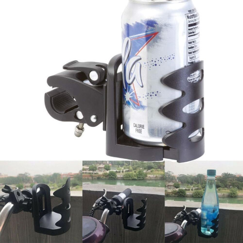 Lightweight Motorcycle Cup Holder for ATV with Universal Mount, Durable Plastic, Black, Quick Beverage Storage Access 2