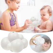 (White) Children's Bathroom Shower Toys Showerheads Water Splashing Rain Falling Small Clouds Baby Toys For Infants And Young Children