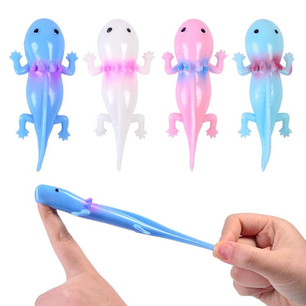 (Multi-color) Viscous Catapult Salamander Finger Slingshots Decompression Creatives Prank Venting Funs Toys For Children And Students Gifts