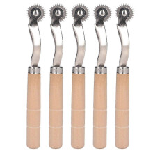 Pcs Stainless Steel Paper Punch Tracing Wheel with Wooden Handle for Sewing Serrated