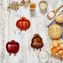 Pie Pan Set, Dumpling Maker, Hand Pie Molds for Apple, Acorn and Pumpkin, Dough Press