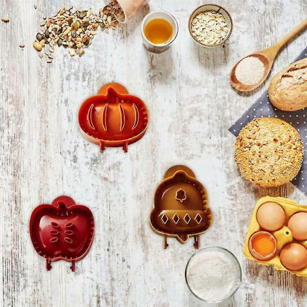 Pie Pan Set, Dumpling Maker, Hand Pie Molds for Apple, Acorn and Pumpkin, Dough Press