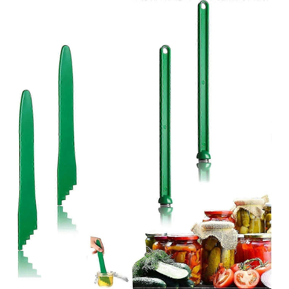 4-piece canning kit, 2 bubble lifters and 2 jar lid lifters. Magnetic canning kit.