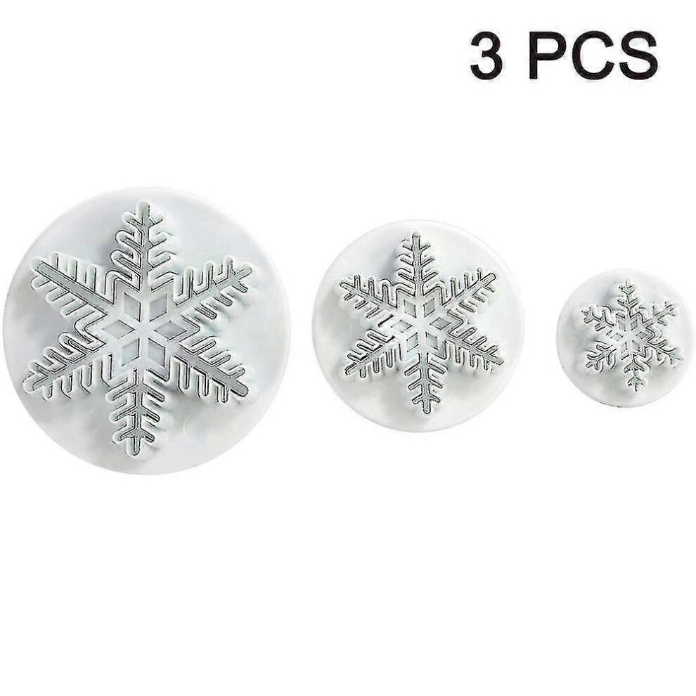Set of 6 snowflake cookie cutters for cake and fondant decoration