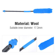 Blauer Woll Paintball Laufreiniger Schwamm & Squeegee Puffer