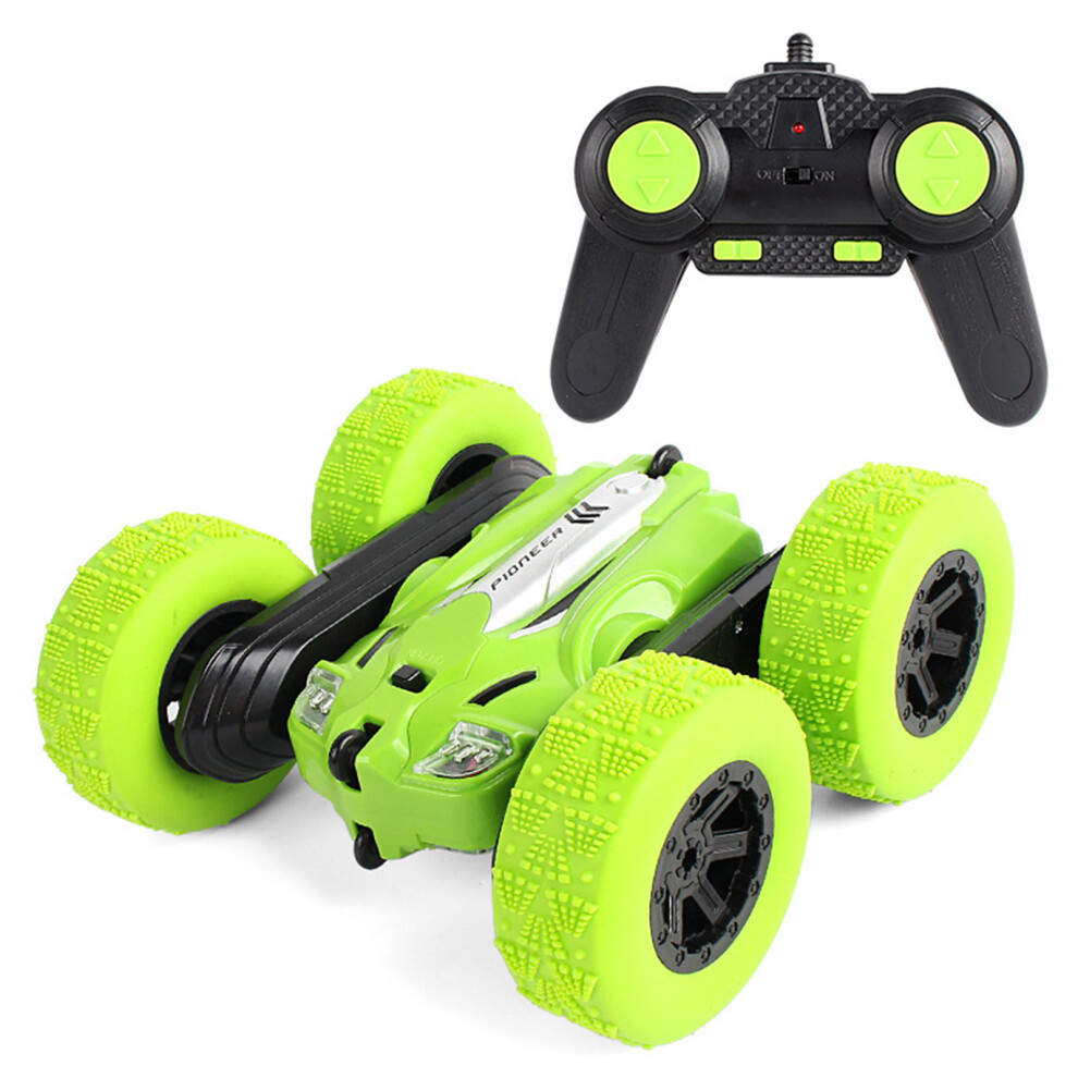 (Green) Rollover Car Stunt Remote Control Car Glowing Climbing Spinning Off-Road 2.4GHz Race Stunt Toy Car Rechargeable Toy Cars For Boys Girls Birthd-image-OPC-PKHJY27-NEW