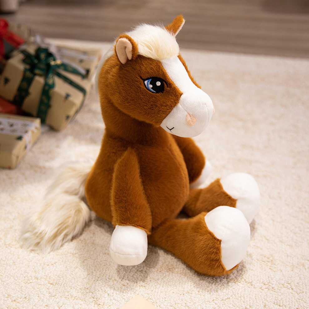 (Multi-color) Hanging Leg Horse Doll  Toy Simulation Sitting Position Big Eyes Horse Doll Cloth Doll Pillow Gift-image-OPC-PKHJYMP-NEW