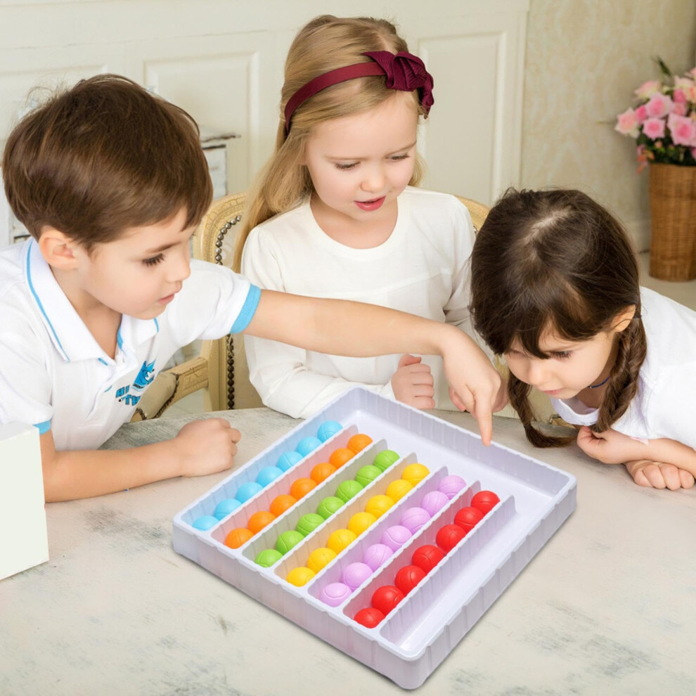 (Multi-color) Color Sorting Game Educational Sorting Toy Sorting Toy- Color Return Game Colorful Balls Sensory Puzzle Board Game For Kids-image-OPC-PKHJZF5-NEW