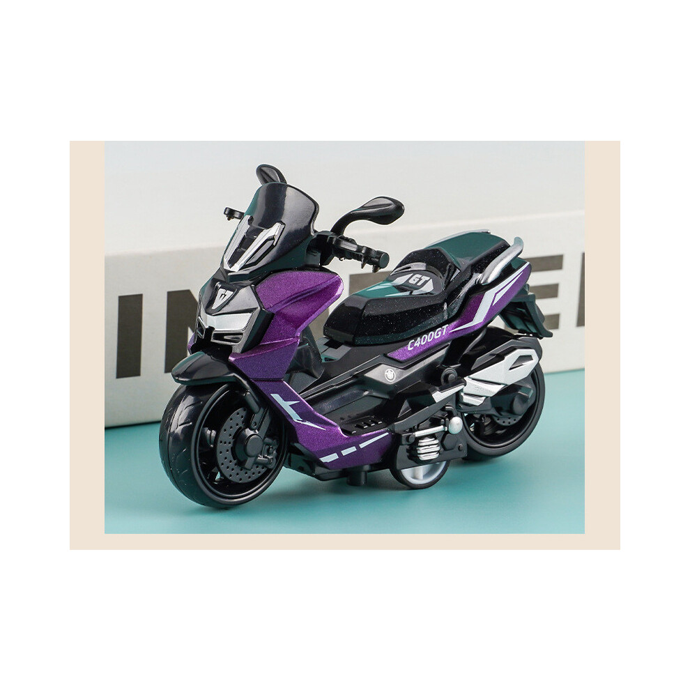 (Purple) Motorcycle Model Toy Mini Alloy Metal Die-casting Motorcycle Model Motorcycle Model Toy Sports Motorcycle Racing Model Boy Series Gift-image-OPC-PKHK295-NEW