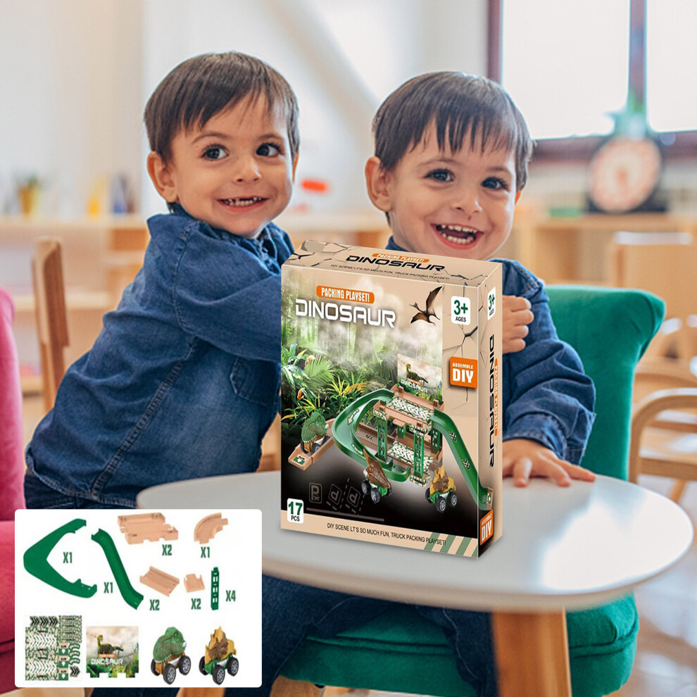 (Multi-color) Boy Assembled Fire Rail Toy Parent-child Educational Engineering Vehicle Scene Multi-storey Parking Lot Gift Set-image-OPC-PKHK2J9-NEW