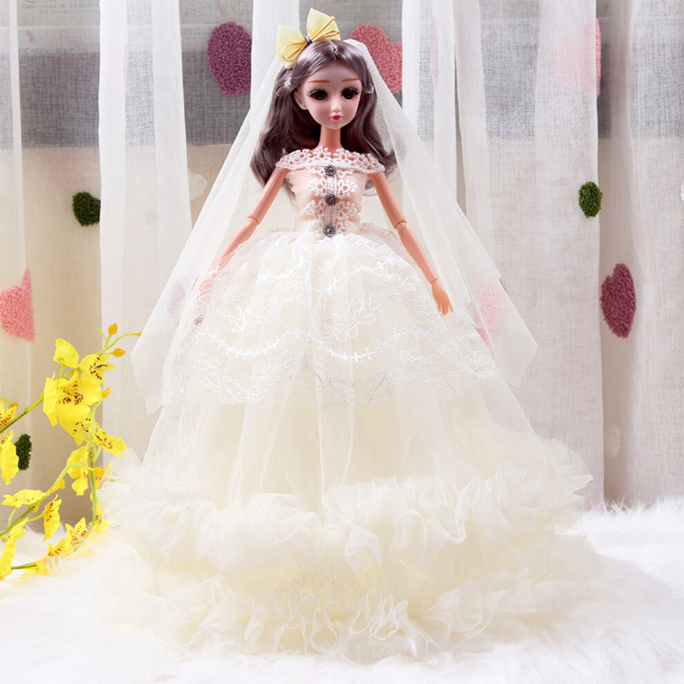 (White) Wedding Dress Princess Doll Toy Gift Box For Little Girls Children's Play Toys Family Ornaments Boys And Girls Holiday Birthday Gifts-image-OPC-PKHK6PQ-NEW