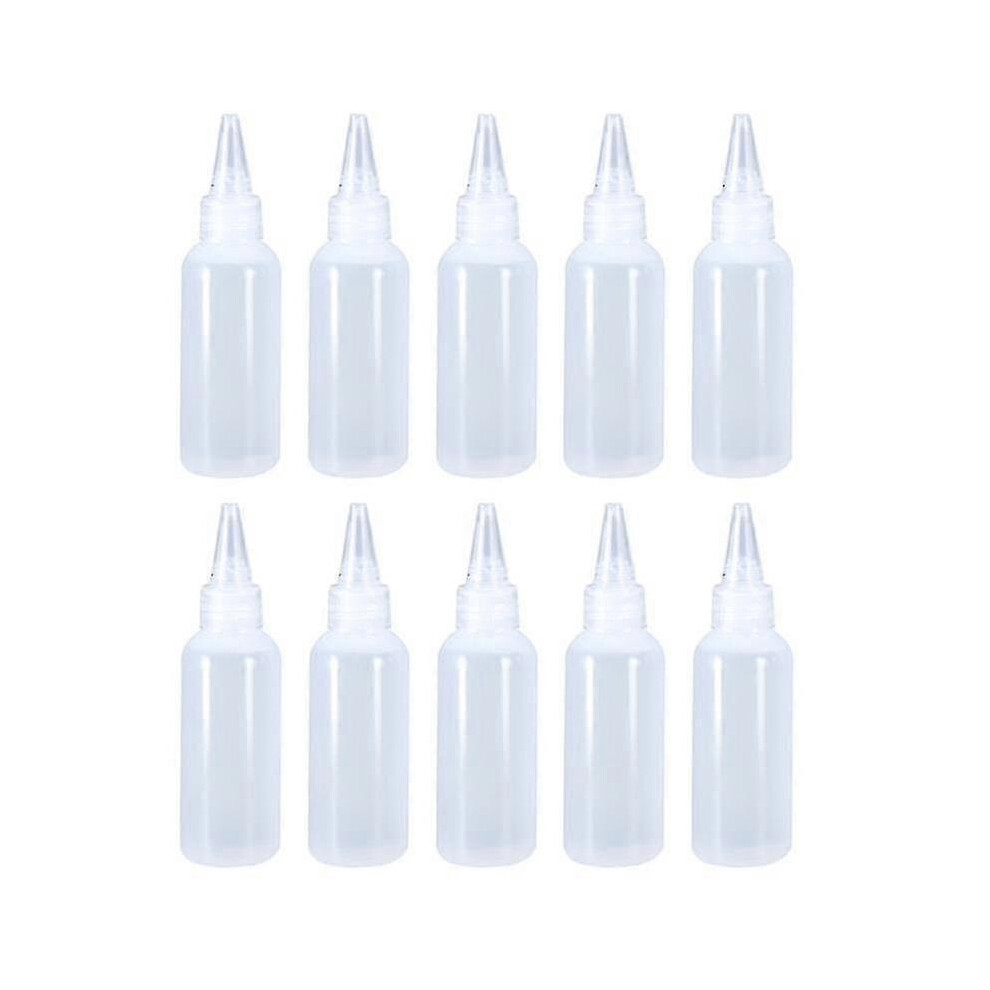 Pack of 10 plastic squeeze bottles for sauces, condiments, ketchup, mayonnaise, oil, 30 ml