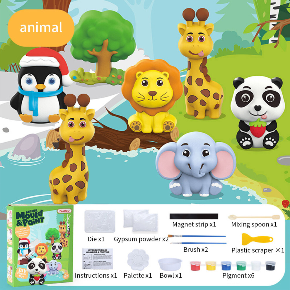 (Green) Make Gypsum By Hand Painting Kit Art Set - Painting Your Own Space Dinosaurs & Marine Life Figurines - Ceramic Painting, Girls, Boys, Toddlers-image-OPC-PKHKBCC-NEW