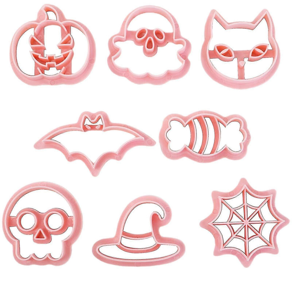 Halloween Cookie Cutter Press Ghost Skull Bat Car Web Biscuit Mold Kitchen Tool Kit
