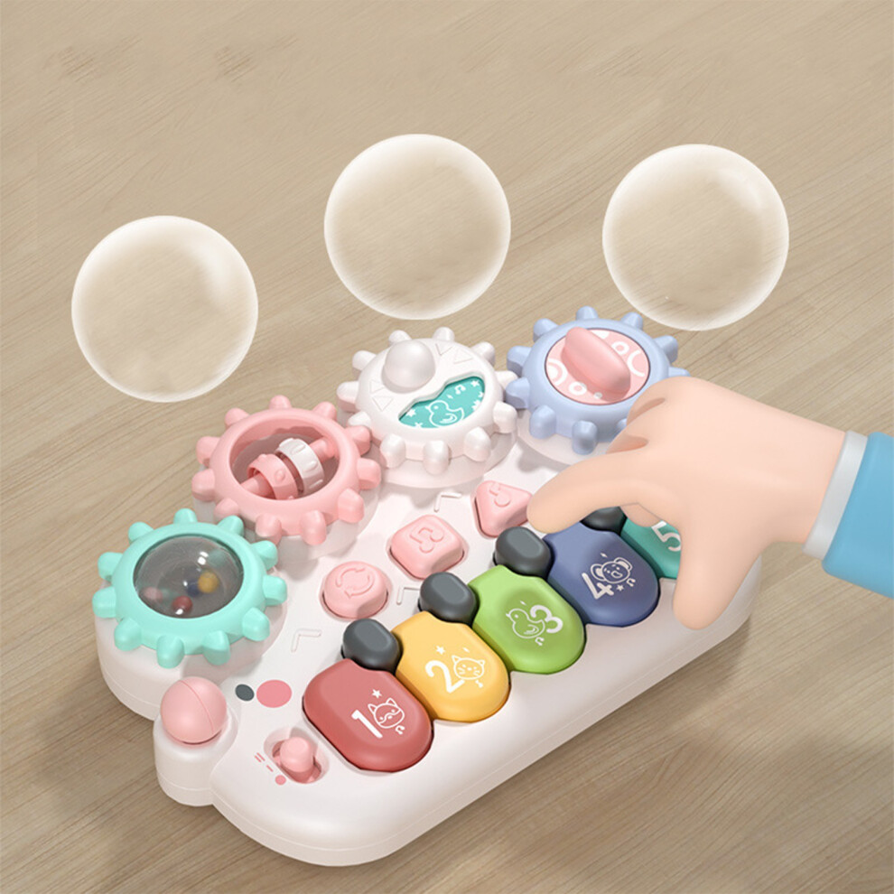 (White) Children's Puzzle Music Spinning Piano Puzzle Early Education Multifunctional Music Piano Toys For Boys And Girls Aged 1to 3 Holiday Birthday-image-OPC-PKHKCZ8-NEW