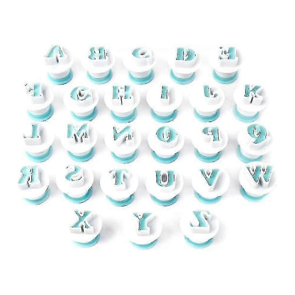 Fondant Cutter - Fondant Cutter - Baking Supplies - Alphabet Cake Decorating Supplies Set, Eject Stamp, Biscuit, Fondant Paste