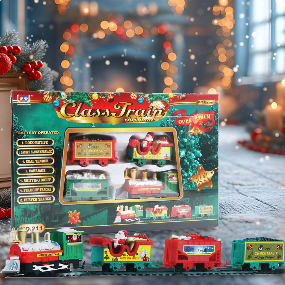 (Green) Assembling Train Tracks Christmas Gifts For Children Rail Car Toys Christmas Gifts For Family Friend And Children-image-OPC-PKHKGWR-NEW