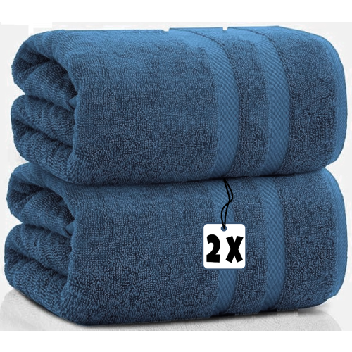 2x Extra Large Jumbo Bath Sheets 100% Egyptian Cotton XXL Bath Towels