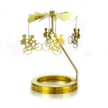 Spinning Candlestick Rotary Tea Light Candle Holder Metal Home Decors7#