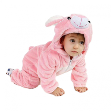 Unique-Shape Long-Sleeve Pajamas with Cartoon Animal Motif for Cozy Bedroom Wear73cmRabbits
