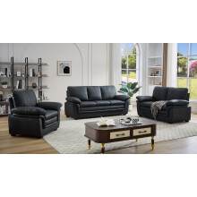 BLACK SOFA SUITES SETTEE  3 2 1 SOFA SET SEATER ARMCHAIR FAUX LEATHER