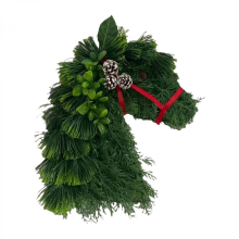 Artificial Christmas Wreath Horse Head Wreath for Front Door for Wall Office