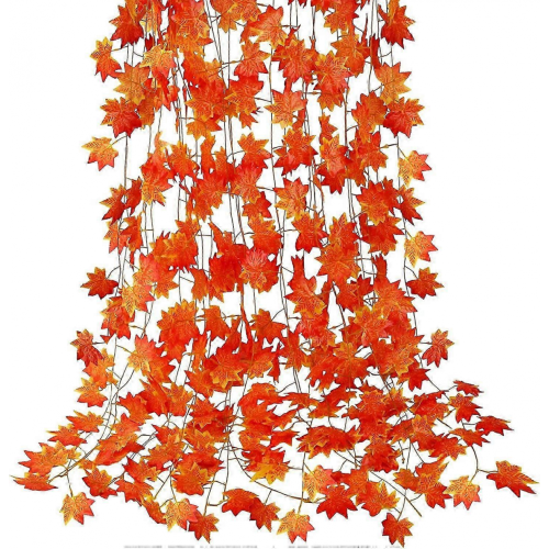 12 Pack Autumn Fall Leaf Garland