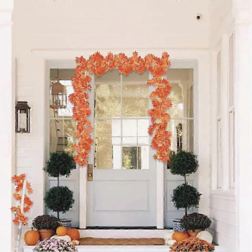 12 Pack Autumn Fall Leaf Garland 2