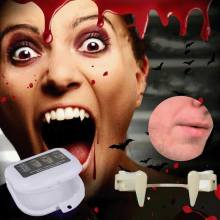 Retractable Vampire Fangs for Halloween - Perfect for Any Costume