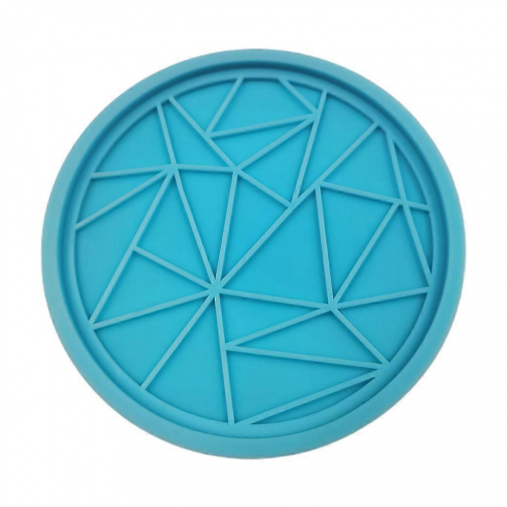DIY Arts Craft Cups Mat Decor Mold Geometric Circle Round Mug Pad Resin Casting Mold Jewelry Making Silicone Epoxy MouldBlue-image-OPC-PKHKQNH-NEW