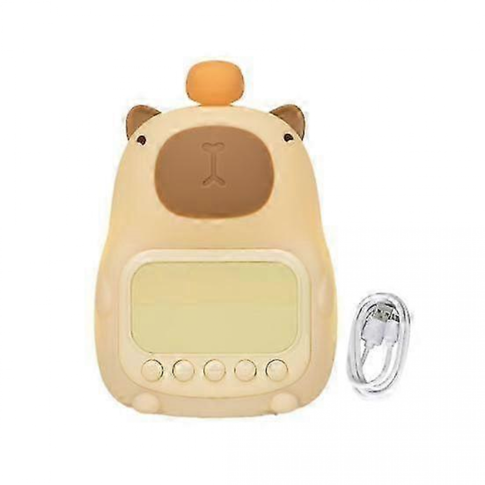Yousheng Capybara Alarm Clock With Night Dimmable Snooze Function Rechargeable Silicone Lamp Cute Animal Tabletop Lamp Light