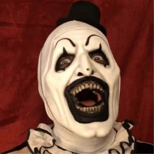 Terrifier 2 Art the Clown Mask Cosplay Costume Masquerade Halloween Carnival Party Props (PrettyJ)A