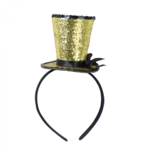 Veil Top Hat Fascinators Hair Hoop Opera Tea Hat for Girls Kids Vintage Pillbox Hat Tea Hat Fascinators Halloweengolden bow