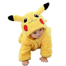 Unique-Shape Long-Sleeve Pajamas with Cartoon Animal Motif for Cozy Bedroom Wear90cmPikachu