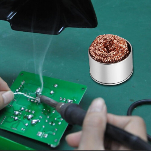Desoldering Soldering Iron Accessory Kit - Mesh Filter, Cleaning Nozzle, Stainless Steel Tip Cleaner, Dross Box 2