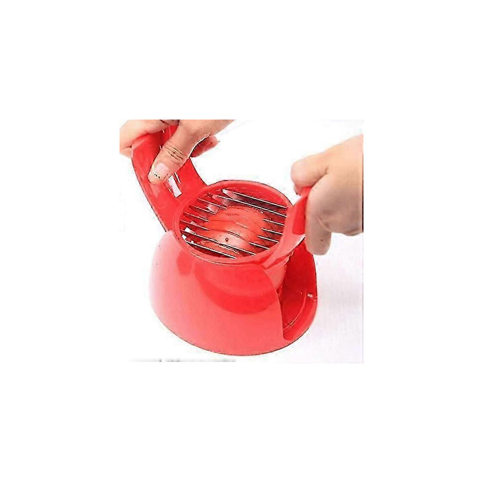 Fruit and Vegetable Cutter, 1 Slicer for Tomatoes, Potatoes, Onions, Fruits and Vegetables, Tomato Slicer Holder, Kitchen Tool, Gadgets