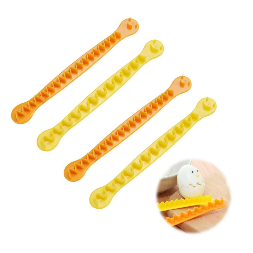 4pcs Flower Shape Egg Cutter Kitchen Tool for Cutting Hard Boiled Eggs