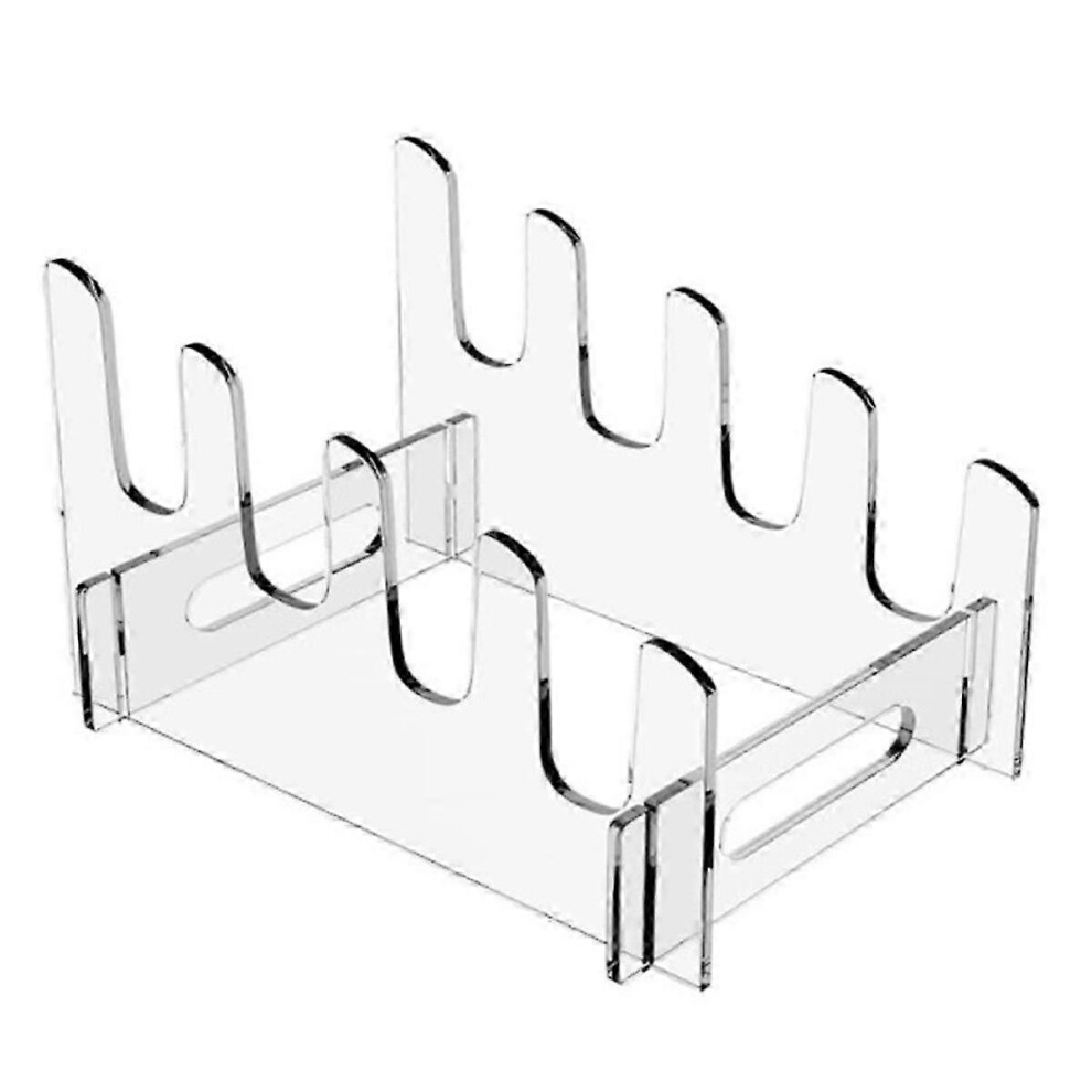 Acrylic Dish Drainer, Large Storage Capacity, Space Saving, Single Tier Dish Rack, 4 Grids