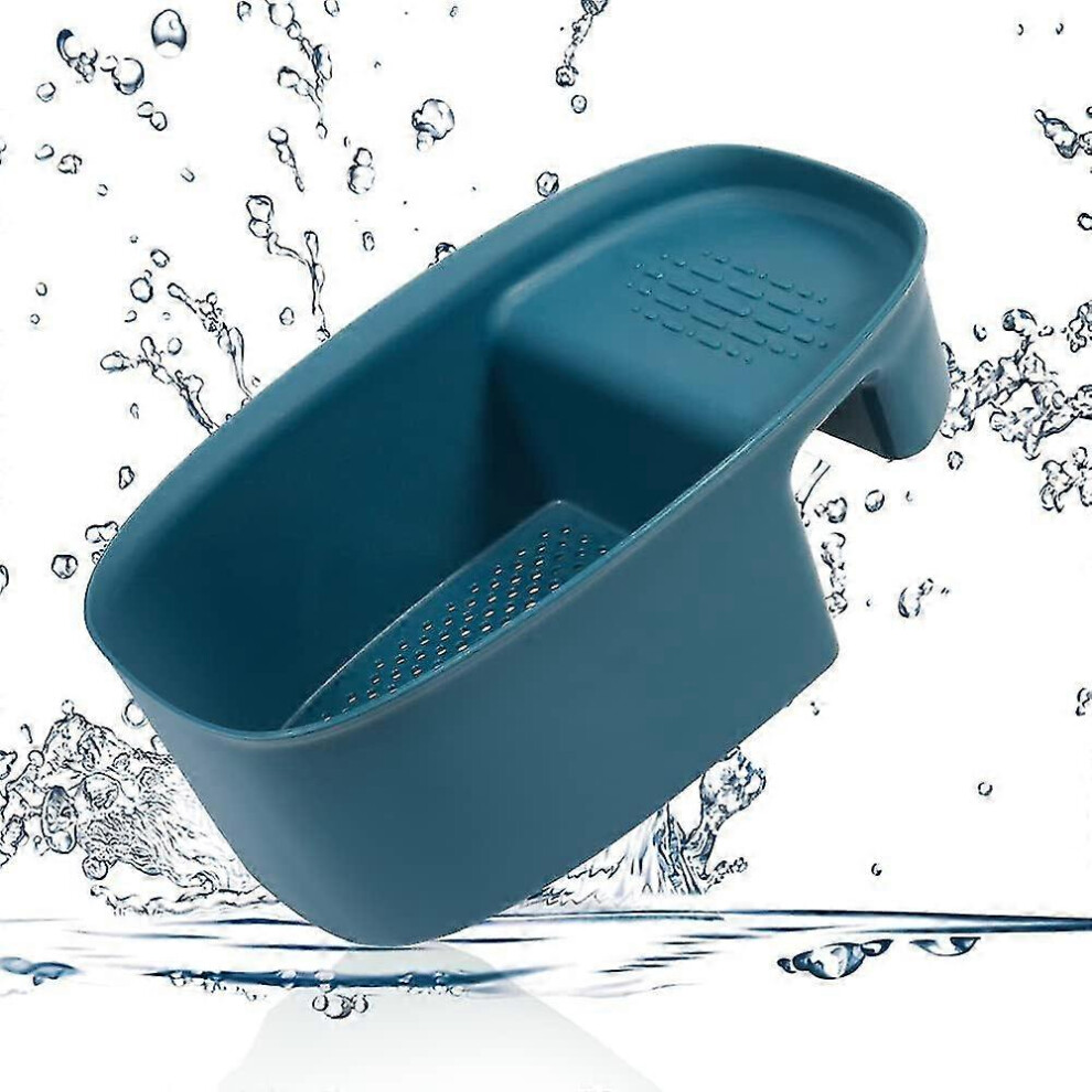 Sink Strainer, Drain Basket, Corner Strainer For Kitchen Waste (Blue) Blue