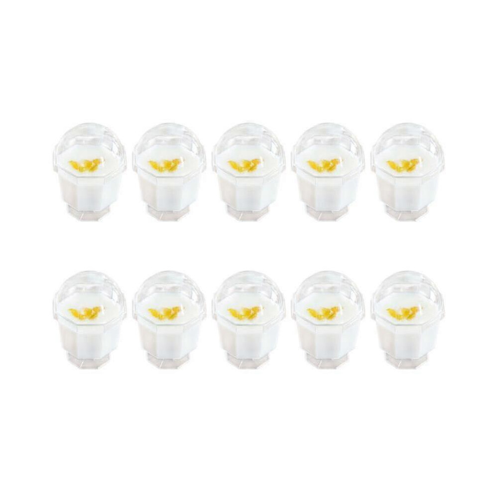 Pack Of 20 Disposable Clear Plastic Yogurt Pots For Mousse, Desserts, Ice Puddings, Without Lid Or Spoon (125 Ml) Cream