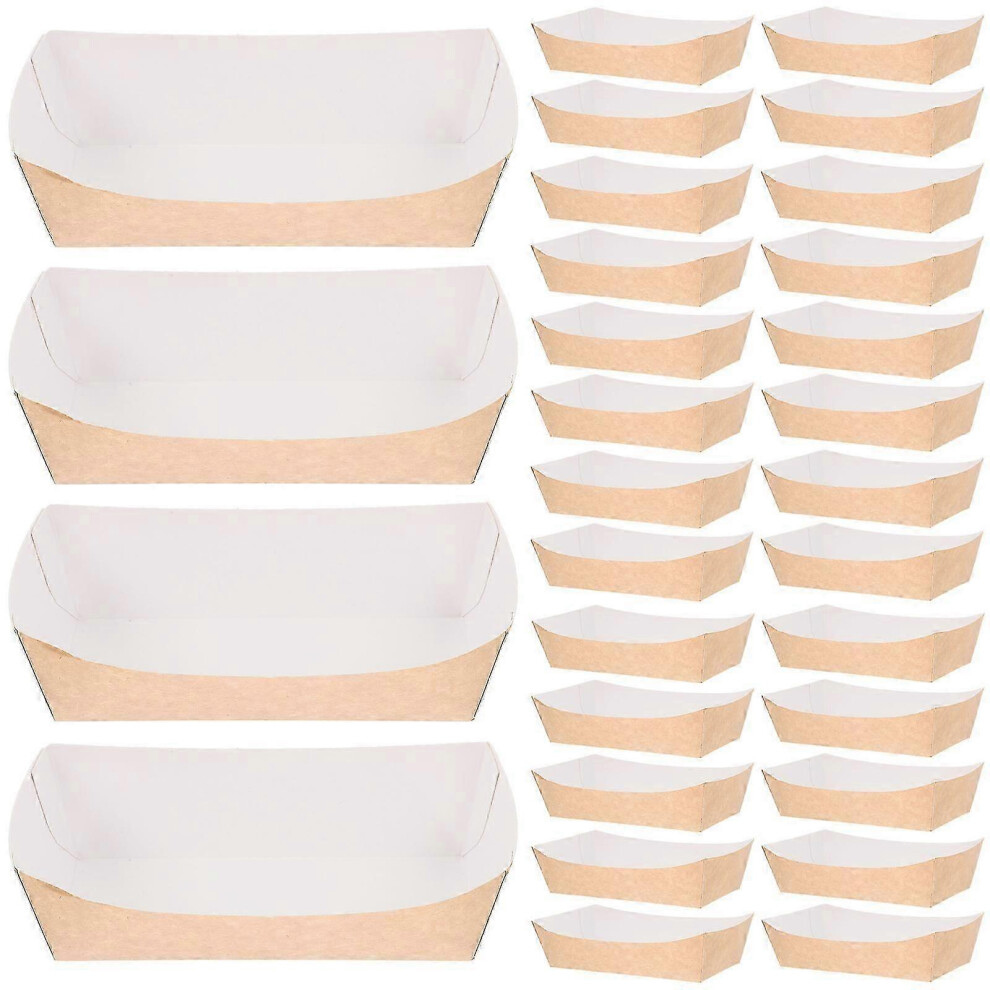 Pack of 100 disposable food serving trays, plates, platters and appetizers