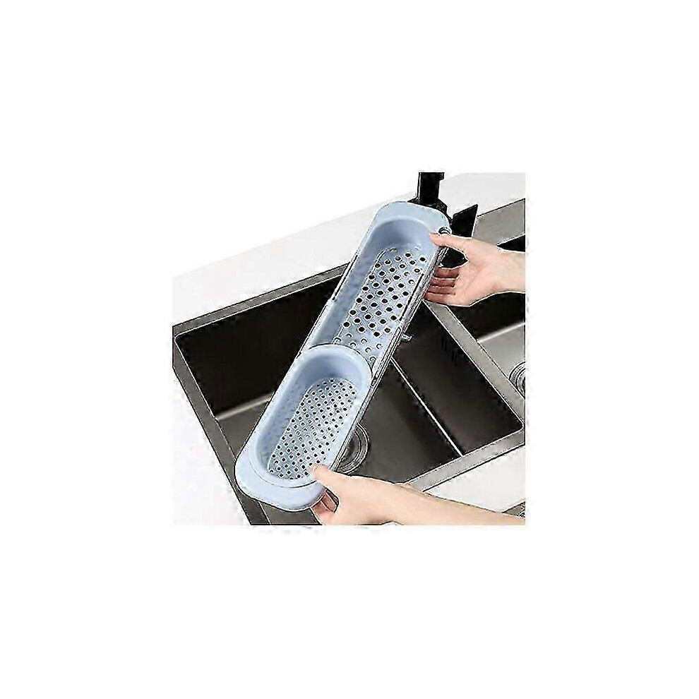 Telescopic Sink Drainer, Adjustable Dish Drainer, Kitchen Sink Drain Basket, Sponge and Soap Drainer