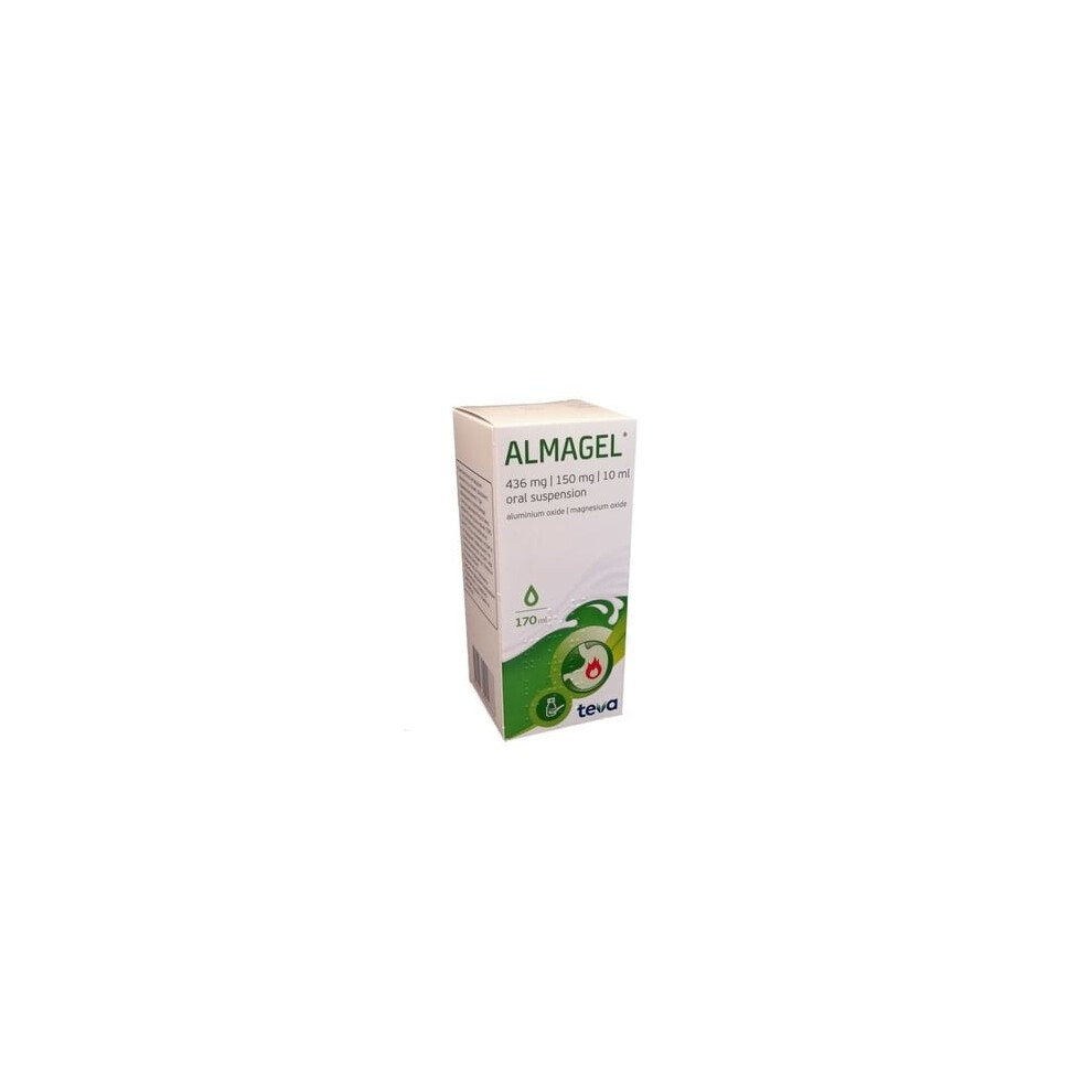 Teva Pharma Almagel 170Ml Oral Suspension Stomach Aches & Ulcer Symptoms