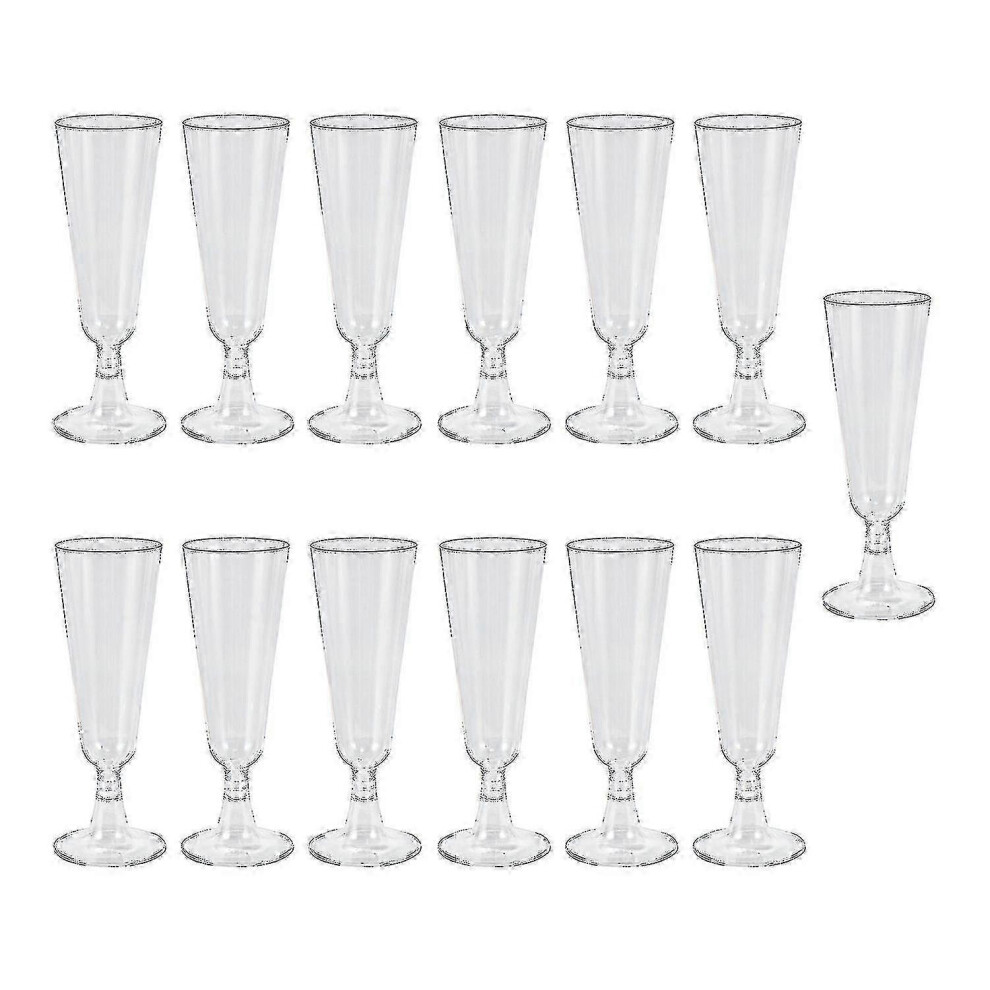 60Pcs 150Ml Hard Plastic Disposable Champagne Glasses Wine Glasses Goblets Wine Glasses Party Festival Tao Red